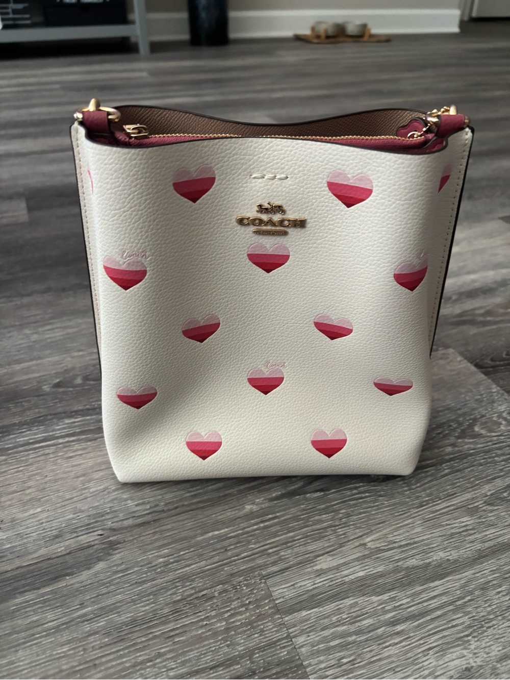 ⚜️Coach White Leather Mini Bucket Bag - NWOT